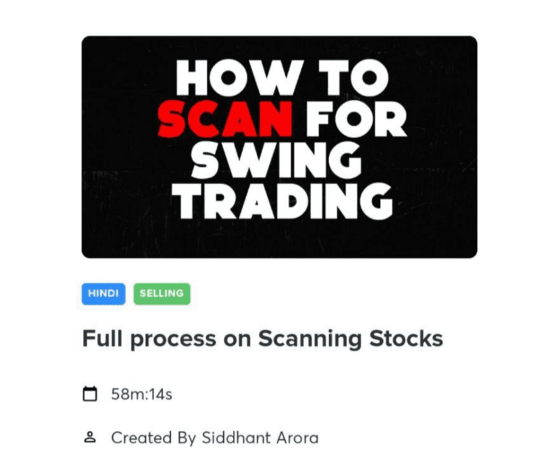 Trading with siddhant full process on scanning stocks