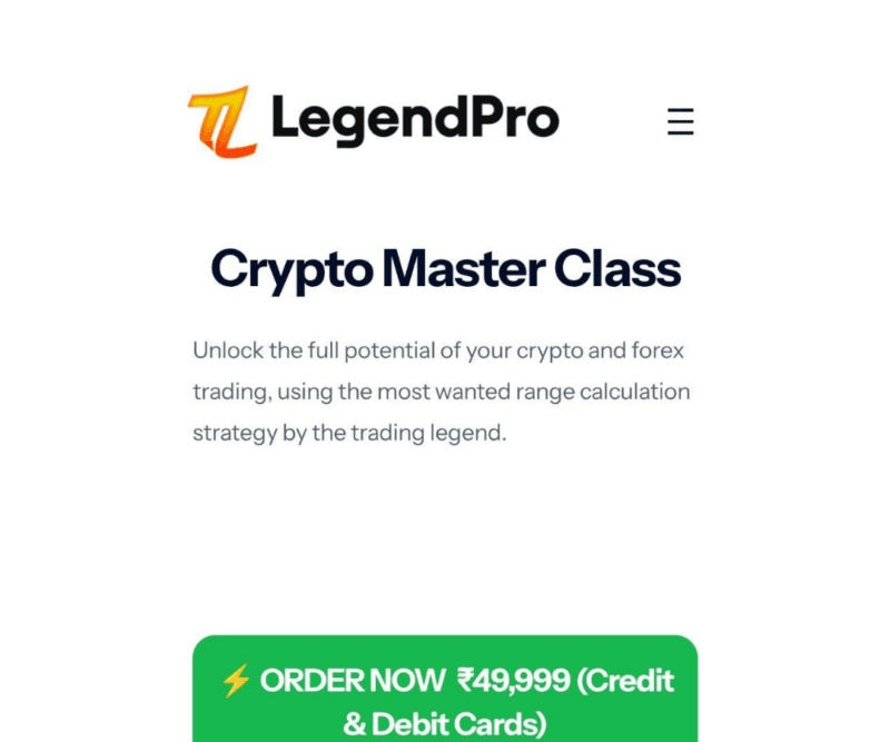 Trading Legend Crypto Masterclass Course