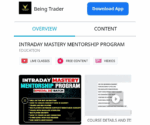 Being Trader Intraday Mastery Mentorship Program Latest 2025
