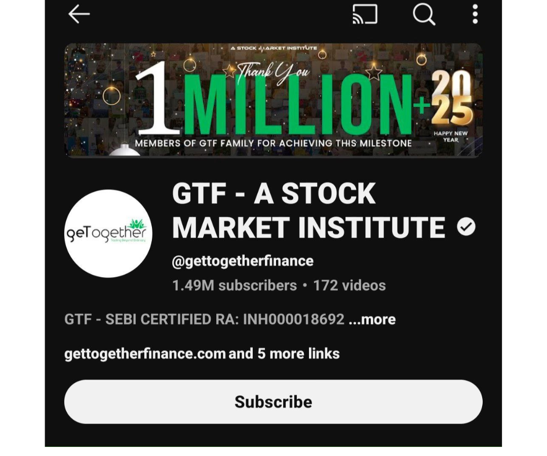 GTF – A Stock Market Institute February 2025 Batch