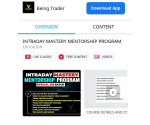 Being Trader Intraday Mastery Mentorship Program Latest 2025
